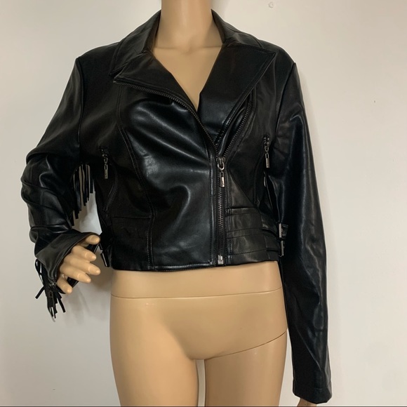 La belle roc rocawear fringe moto jacket - Picture 10 of 11